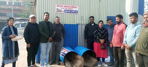 कुकुरहरुलाई बास बस्नका लागी घर निर्माण