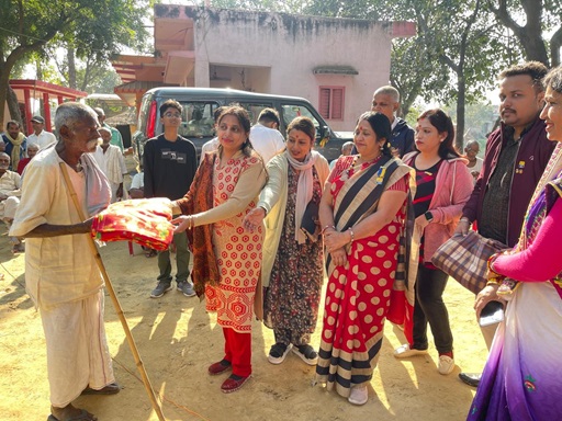 लायन्स क्लबद्धारा निशुल्क आँखा शिविर तथा  कम्बल  बितरण