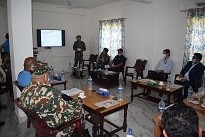 नेपाली सेनाद्धारा कोरोना भाइरसको संक्रमण रोकथाम सिमावती जिल्लाका पदिधिकारी  तथा जन प्रतिनीधिसंग छलफल