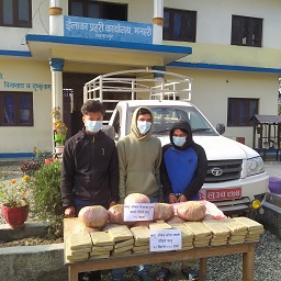 गांजा चरेस सहित तीनजना प्रकाउ