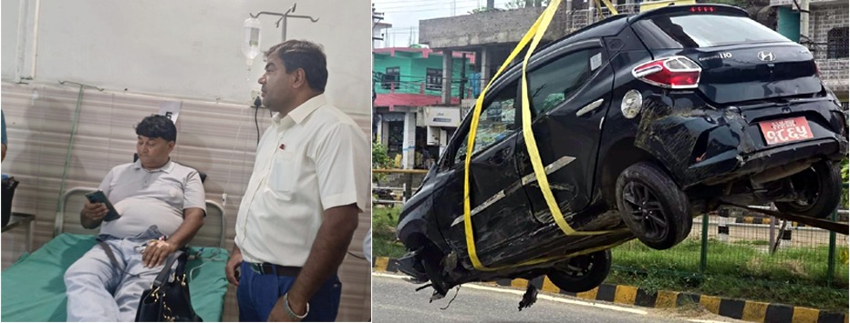 पत्रकार श्याम बन्जाराको कार दुर्घटना ,चालक पक्राउ