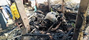 बिधुत सर्ट हुदां पटेलको घरमा आगजनी