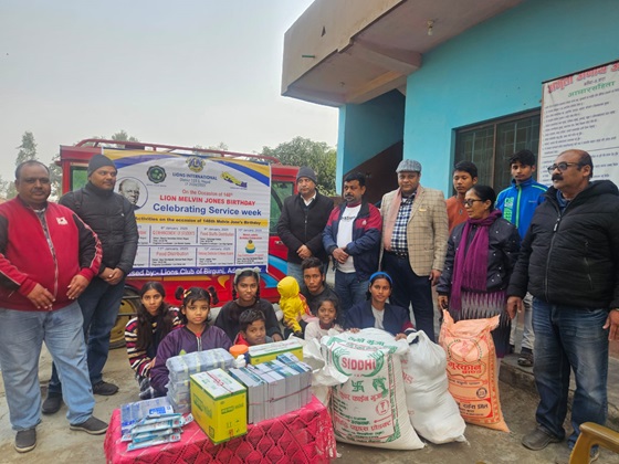मेलविन जोनको जन्मोत्सवमा कृष्ण मन्दिरमा भोजन कार्यक्रम