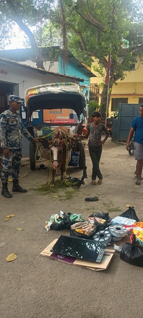 सशस्त्र प्रहरीद्वारा १३ लाखभन्दा बढीका अवैध सामान बरामद