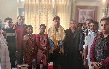 साहिब दरबारद्धारा एसपी पांण्डेको बिदाई