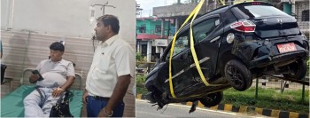 पत्रकार श्याम बन्जाराको कार दुर्घटना ,चालक पक्राउ