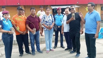 वीरगञ्जमा बृहत वृक्षारोपण कार्यक्रम सम्पन्न