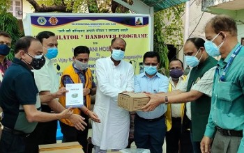 महानगरपालिकाद्धारा  नारायणी अस्पताललाई एकथान भेण्टिलेटर प्रदान