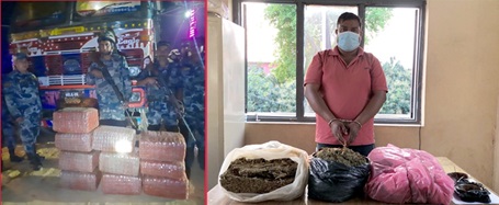 अफिम सहित गोढ पक्राउ , गाँजा बरामद