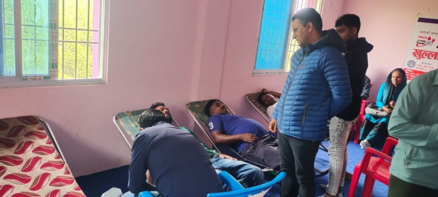 १ महिला सहित ३७ जनाद्धारा रक्तदान कार्यक्रम