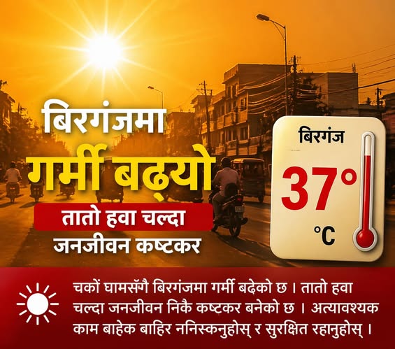 बीरगंजमा लु चल्यो