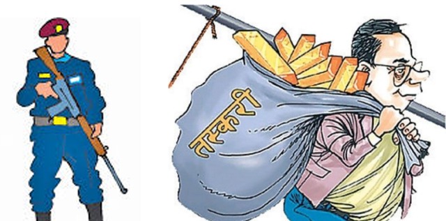 बारामा प्रहरी र तस्करीबीच गोलीहानाहान , तस्करले दुई राउण्ड , प्रहरीले ७ राउण्ड